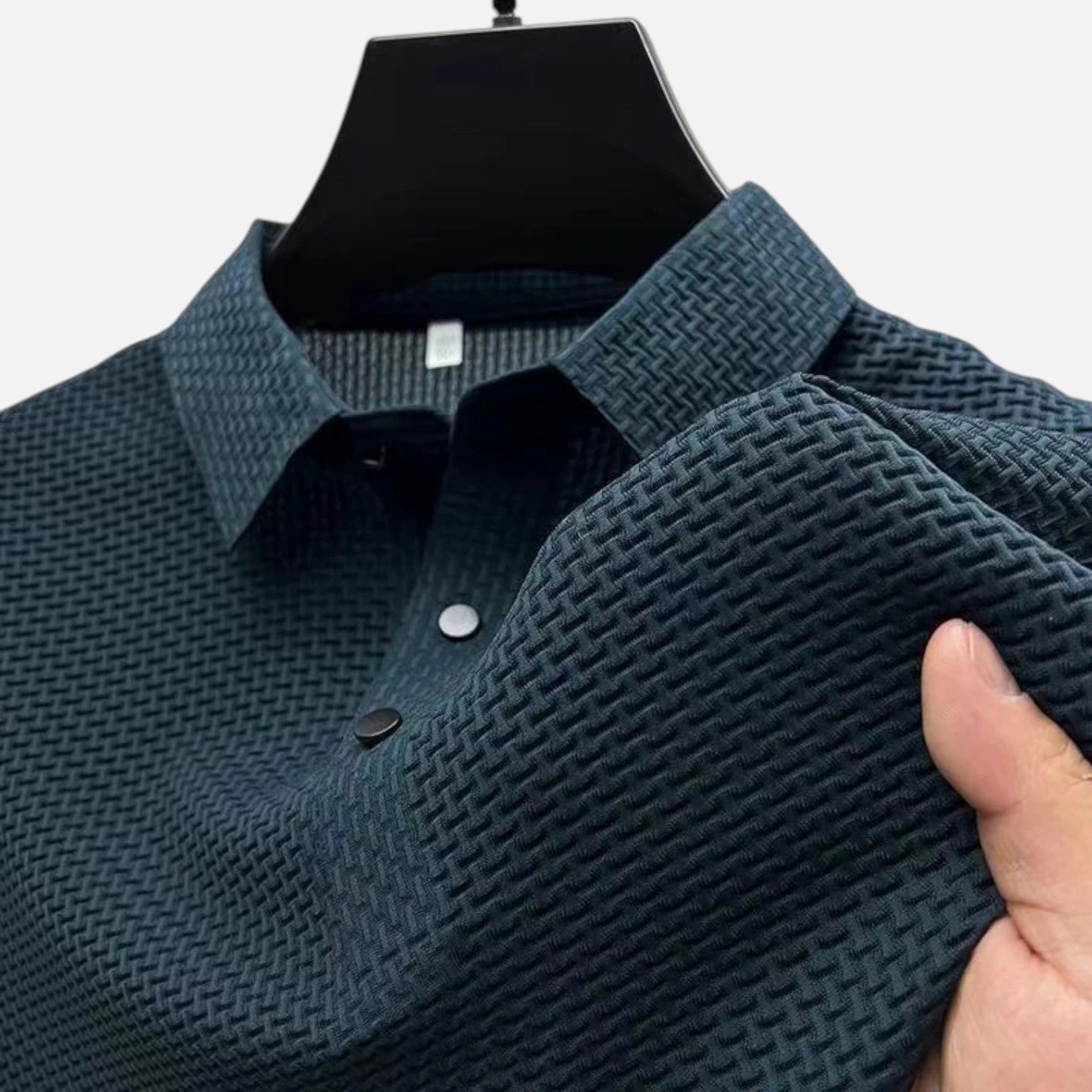 Men's Breathable Polo Shirt – Solid Short Sleeve Business Casual